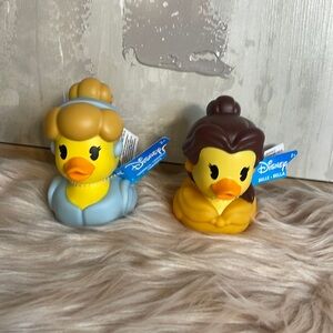 Disney Princess Rubber Ducks, Belle & Cinderella, NEW